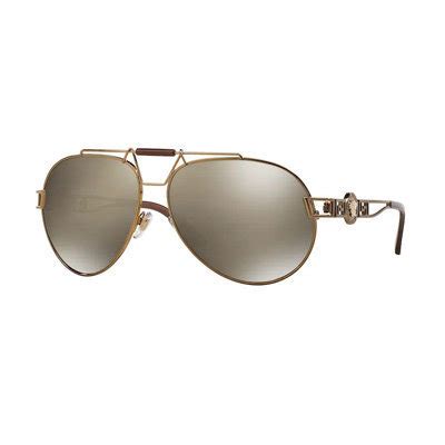 versace aviator brown sunglasses ve2160|Versace VE2160 13485A 63 Sunglasses .